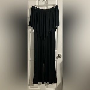Elegant Koh Koh Black Off-Shoulder Jumpsuit Size 2XL